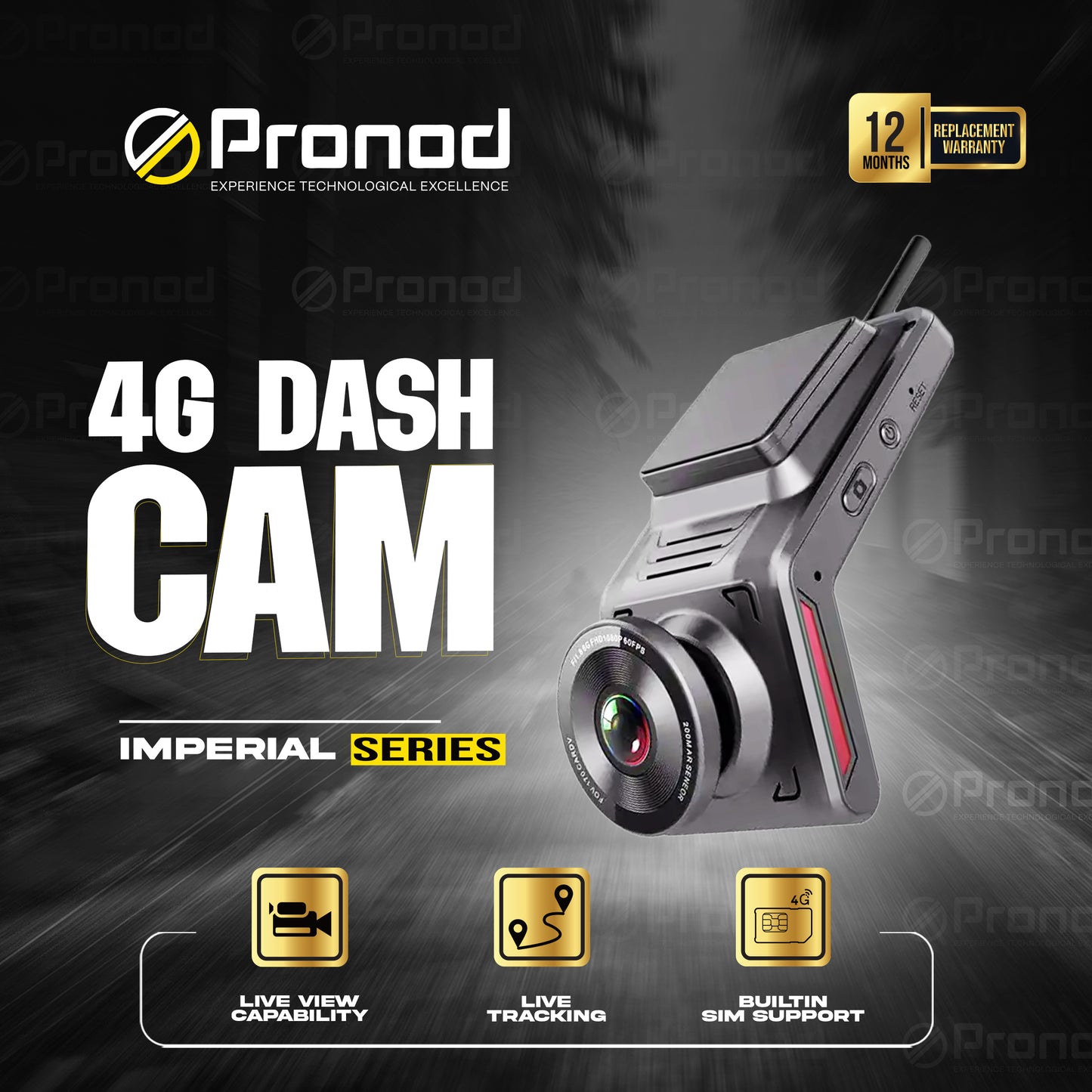 Pronod 3" 4G Dash Cam - Imperial Series