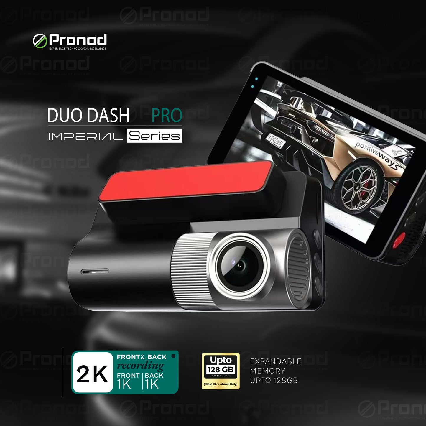 WiFi Dashcam – 3" IPS Display | Dual Camera (2K+1K) | G-Sensor | Parking Monitor | Timelapse Recording | Wire Kit Free Easy DIY Satup