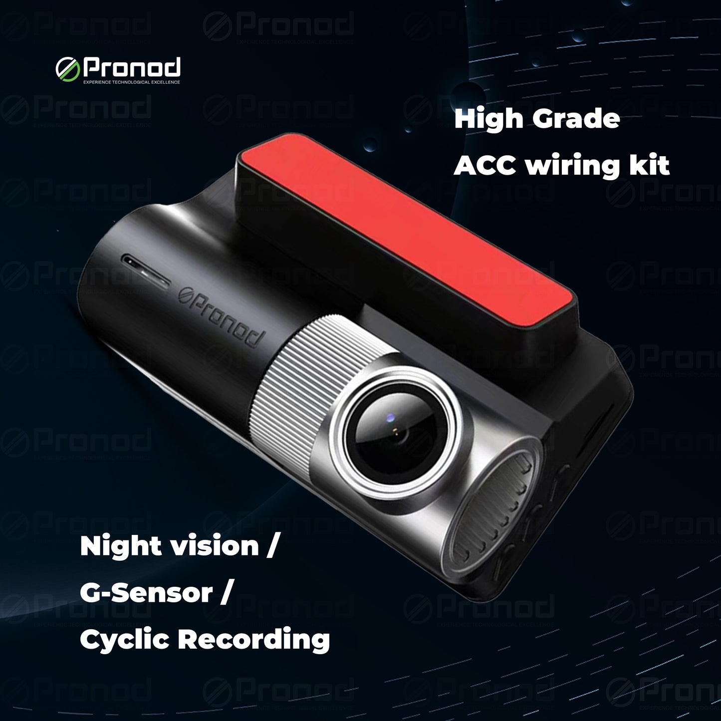 WiFi Dashcam – 3" IPS Display | Dual Camera (2K+1K) | G-Sensor | Parking Monitor | Timelapse Recording | Wire Kit Free Easy DIY Satup