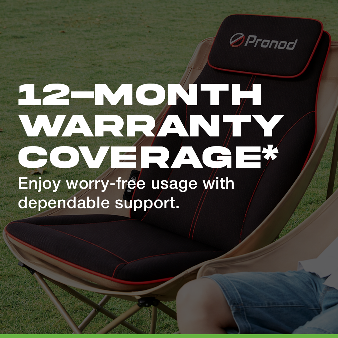 Pronod Portable Ergonomic Massage Office Chair Cushion for Car & Seat, Lumbar Support, Breathable Fabric, Adjustable Recline, Built-in Massage for Back, Neck & Waist – Home, Office & Car Use
