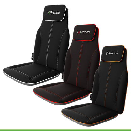 Pronod Portable Ergonomic Massage Office Chair Cushion for Car & Seat, Lumbar Support, Breathable Fabric, Adjustable Recline, Built-in Massage for Back, Neck & Waist – Home, Office & Car Use