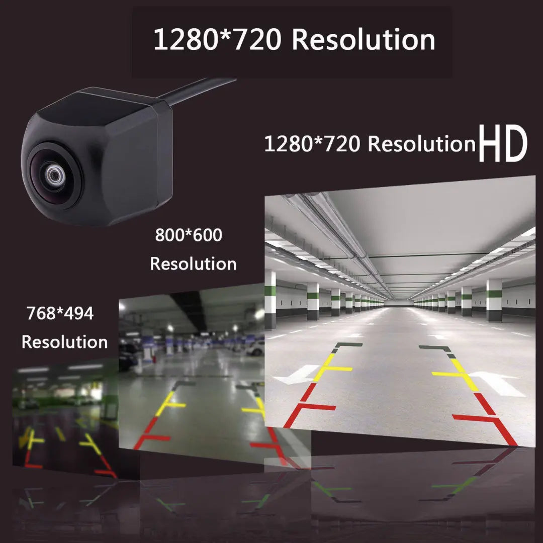 PRONOD AI Reverse Car Camera 720P AHD with BSD Detection, Rear View Backup Camera, Parking Assist with Buzzer Warning, Night Vision & Waterproof Reversing Camera