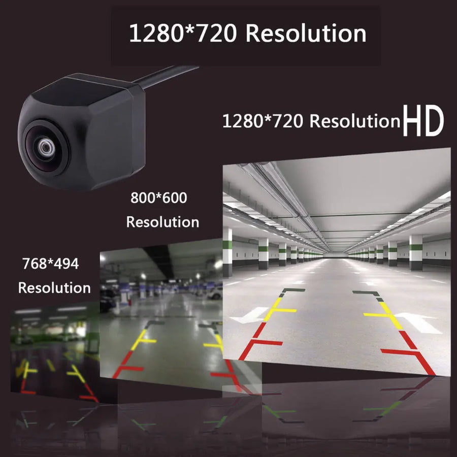 PRONOD AI Reverse Car Camera 720P AHD with BSD Detection, Rear View Backup Camera, Parking Assist with Buzzer Warning, Night Vision & Waterproof Reversing Camera