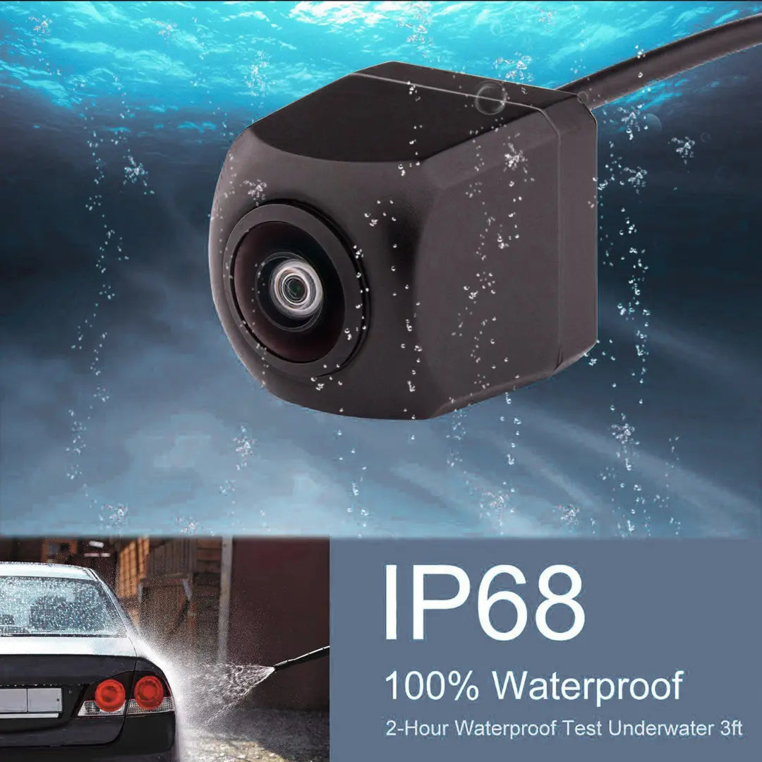PRONOD AI Reverse Car Camera 720P AHD with BSD Detection, Rear View Backup Camera, Parking Assist with Buzzer Warning, Night Vision & Waterproof Reversing Camera