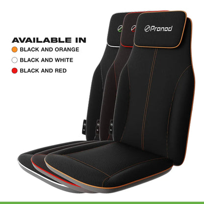 Pronod Portable Ergonomic Massage Office Chair Cushion for Car & Seat, Lumbar Support, Breathable Fabric, Adjustable Recline, Built-in Massage for Back, Neck & Waist – Home, Office & Car Use