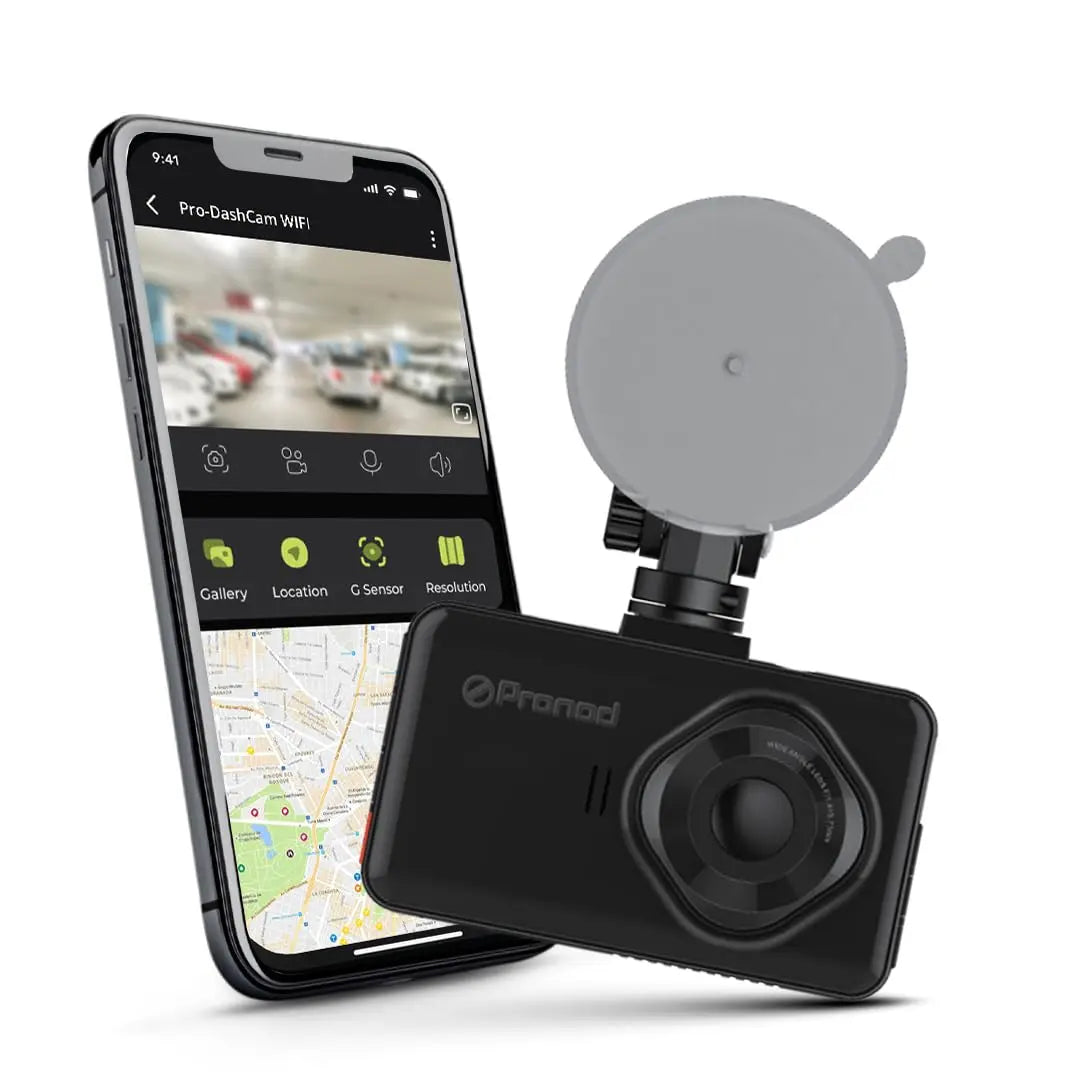 PRONOD 2K+1K Dash Cam for Car Front and Rear | Dashcam for Car with Mic, 3" Touch Screen, WiFi App Control, GPS Tracking, Night Vision, G-Sensor, 24H Parking Mode, Supports 128GB | Free Hardwire Kit
