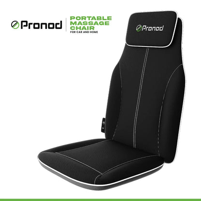 Pronod Portable Ergonomic Massage Office Chair Cushion for Car & Seat, Lumbar Support, Breathable Fabric, Adjustable Recline, Built-in Massage for Back, Neck & Waist – Home, Office & Car Use