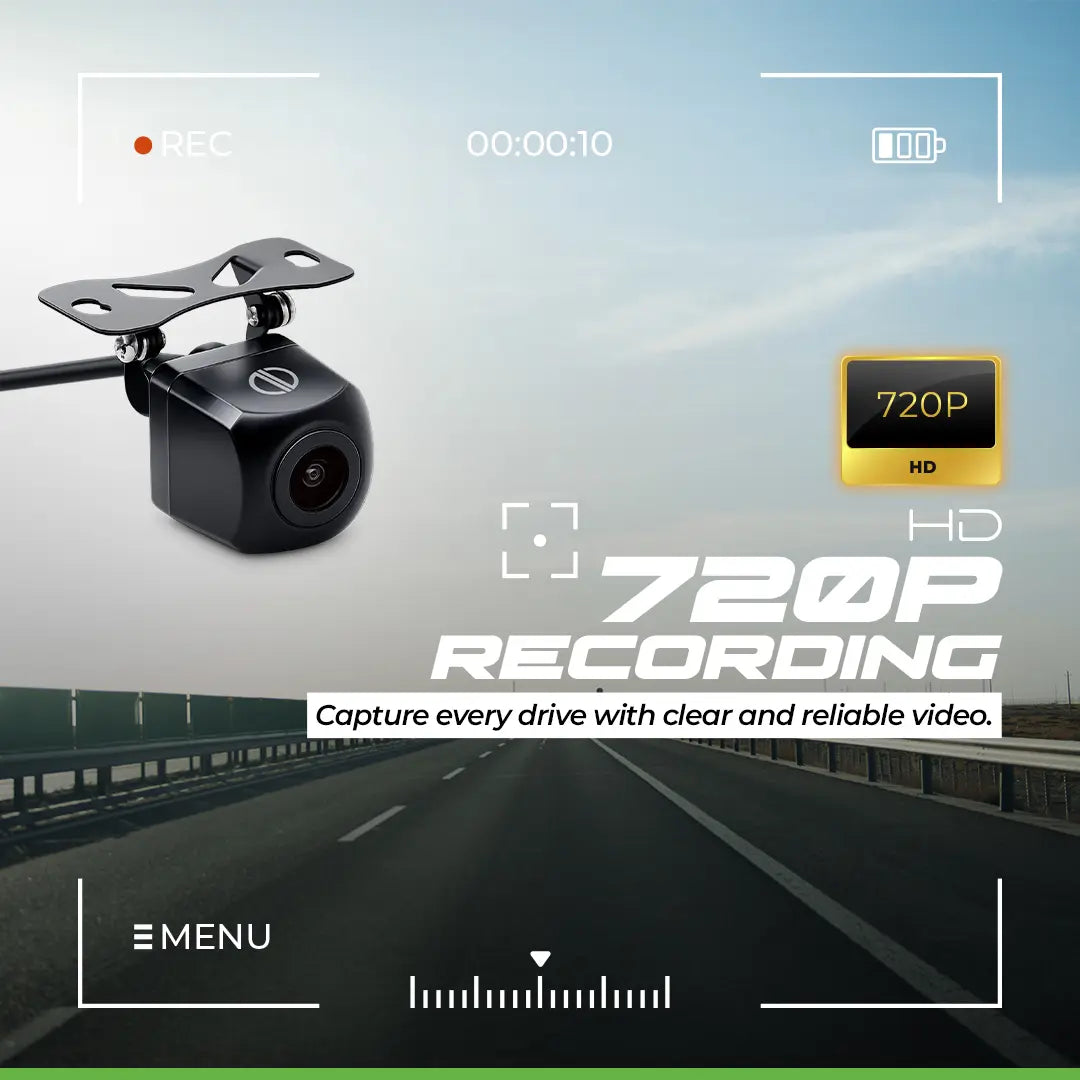 PRONOD AI Reverse Car Camera 720P AHD with BSD Detection, Rear View Backup Camera, Parking Assist with Buzzer Warning, Night Vision & Waterproof Reversing Camera
