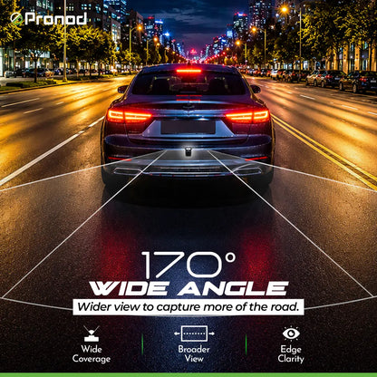PRONOD AI Reverse Car Camera 720P AHD with BSD Detection, Rear View Backup Camera, Parking Assist with Buzzer Warning, Night Vision & Waterproof Reversing Camera
