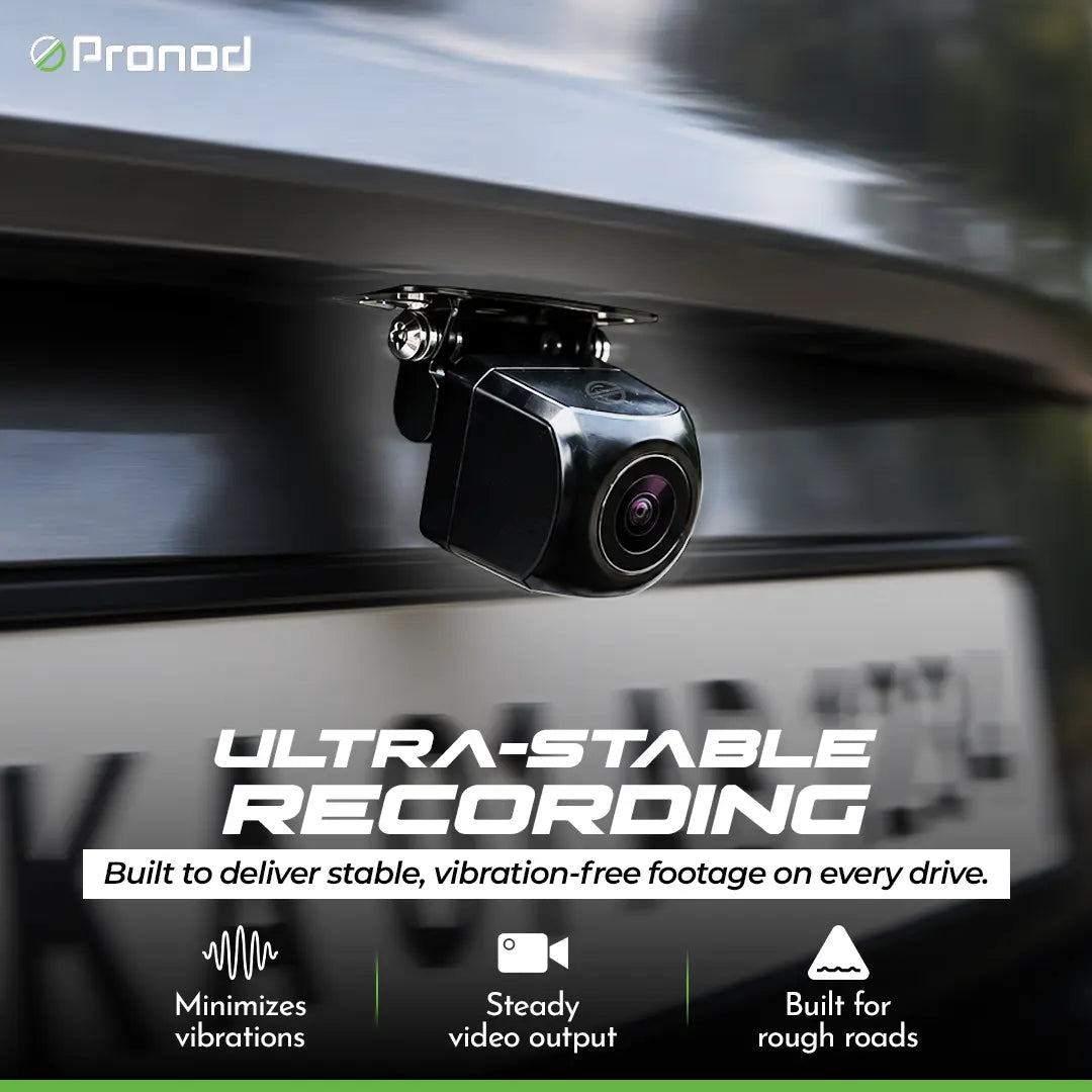 PRONOD AI Reverse Car Camera 720P AHD with BSD Detection, Rear View Backup Camera, Parking Assist with Buzzer Warning, Night Vision & Waterproof Reversing Camera