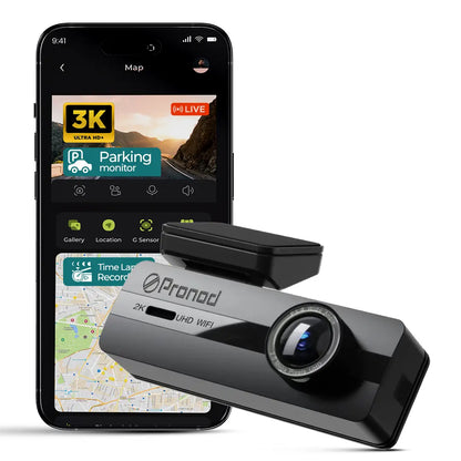 PRONOD 2K UHD Dash Cam for Cars with WiFi App Control, 1.5” Display, Night Vision, Parking Monitor, Motion Detection, G-Sensor & Loop Recording, Supports 128GB SD Card – Car Dashboard Camera