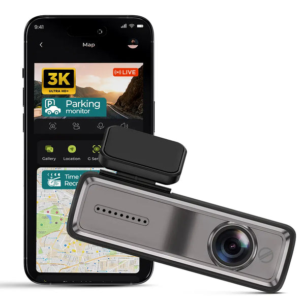 PRONOD 2K Dash Cam for Car | Dashcam for Car with Mic- Full HD Resolution, Night Vision, WiFi App Control, G-Sensor, 24H Parking Mode, Loop Recording,- Supports 128GB, Free Hardware Kit