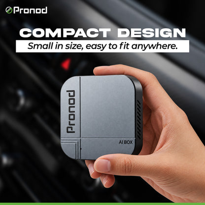 PRONOD AI Box Blaze Edition Wireless CarPlay Adapter | Android 13 Multimedia Box | Quad-Core Processor | 4GB RAM + 32GB Storage | YouTube, Netflix & Hotstar | Plug & Play