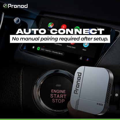PRONOD AI Box Blaze Edition Wireless CarPlay Adapter | Android 13 Multimedia Box | Quad-Core Processor | 4GB RAM + 32GB Storage | YouTube, Netflix & Hotstar | Plug & Play