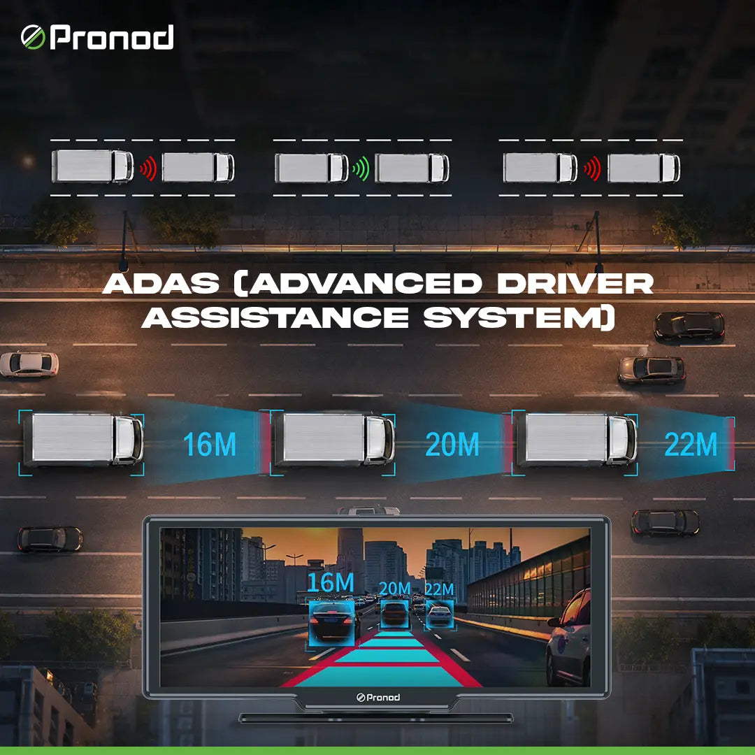 PRONOD BSD-4G 4-Channel 4G Bus DVR Camera System with 10.26" IPS Display, 4×720P Cameras, GPS Tracking, WiFi App Control, 512GB Support, 24H Parking Monitor & ADAS