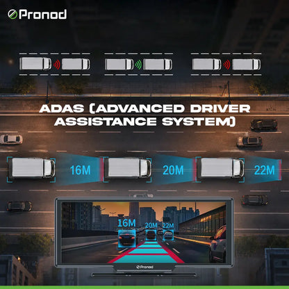 PRONOD BSD-4G 4-Channel 4G Bus DVR Camera System with 10.26" IPS Display, 4×720P Cameras, GPS Tracking, WiFi App Control, 512GB Support, 24H Parking Monitor & ADAS