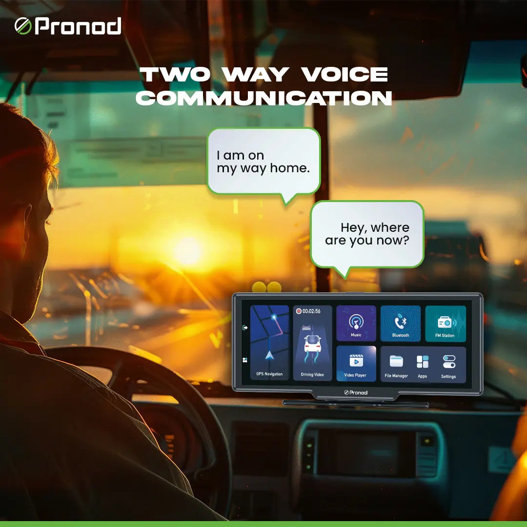 PRONOD BSD-4G 4-Channel 4G Bus DVR Camera System with 10.26" IPS Display, 4×720P Cameras, GPS Tracking, WiFi App Control, 512GB Support, 24H Parking Monitor & ADAS
