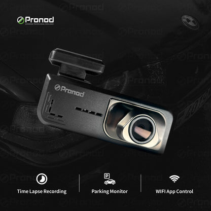 WiFi Dash Camera 2K Front & 1K Rear | Super Night Vision | WiFi Control | 512GB SD Card Support | Free Hard Wire Kit | with Screen | Free Easy DIY Satup