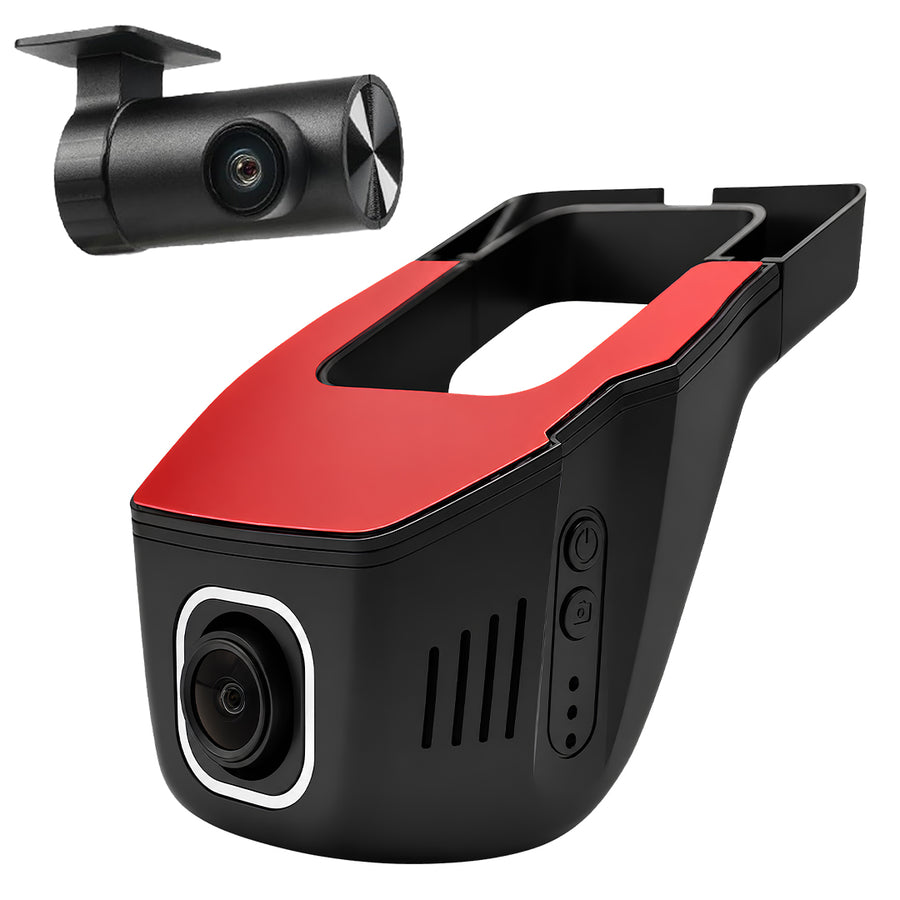 PRONOD WiFi Hidden Dashcam for Cars | 2K Front & 1K Rear Dual Camera | Night Vision | 24H Parking Mode | G-Sensor | Loop Recording | App Control