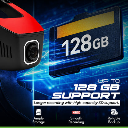 PRONOD WiFi Hidden Dashcam for Cars | 2K Front & 1K Rear Dual Camera | Night Vision | 24H Parking Mode | G-Sensor | Loop Recording | App Control