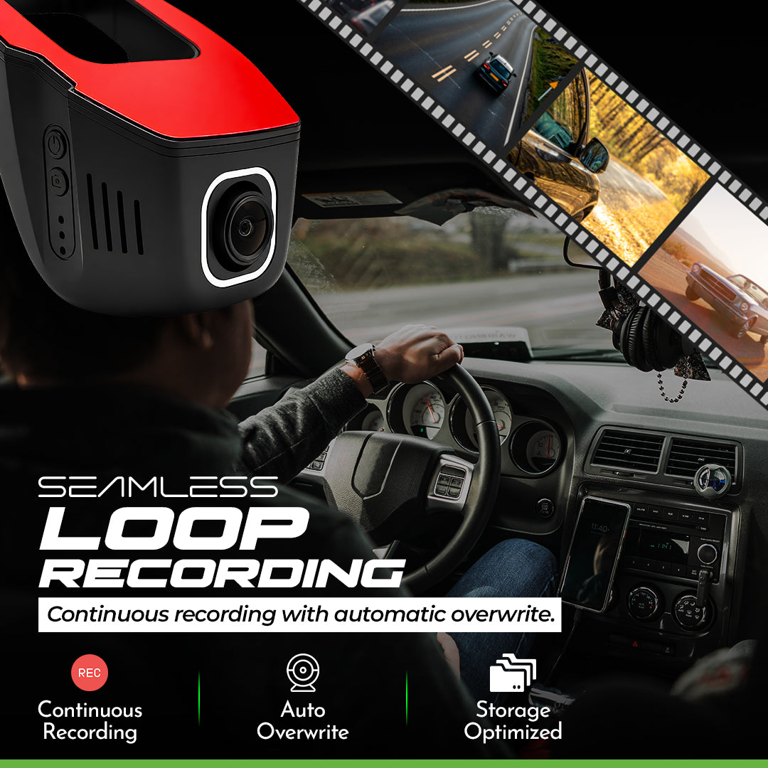 PRONOD WiFi Hidden Dashcam for Cars | 2K Front & 1K Rear Dual Camera | Night Vision | 24H Parking Mode | G-Sensor | Loop Recording | App Control