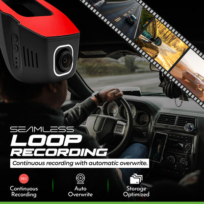 PRONOD WiFi Hidden Dashcam for Cars | 2K Front & 1K Rear Dual Camera | Night Vision | 24H Parking Mode | G-Sensor | Loop Recording | App Control