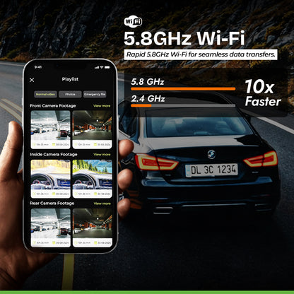 PRONOD WiFi Hidden Dashcam for Cars | 2K Front & 1K Rear Dual Camera | Night Vision | 24H Parking Mode | G-Sensor | Loop Recording | App Control