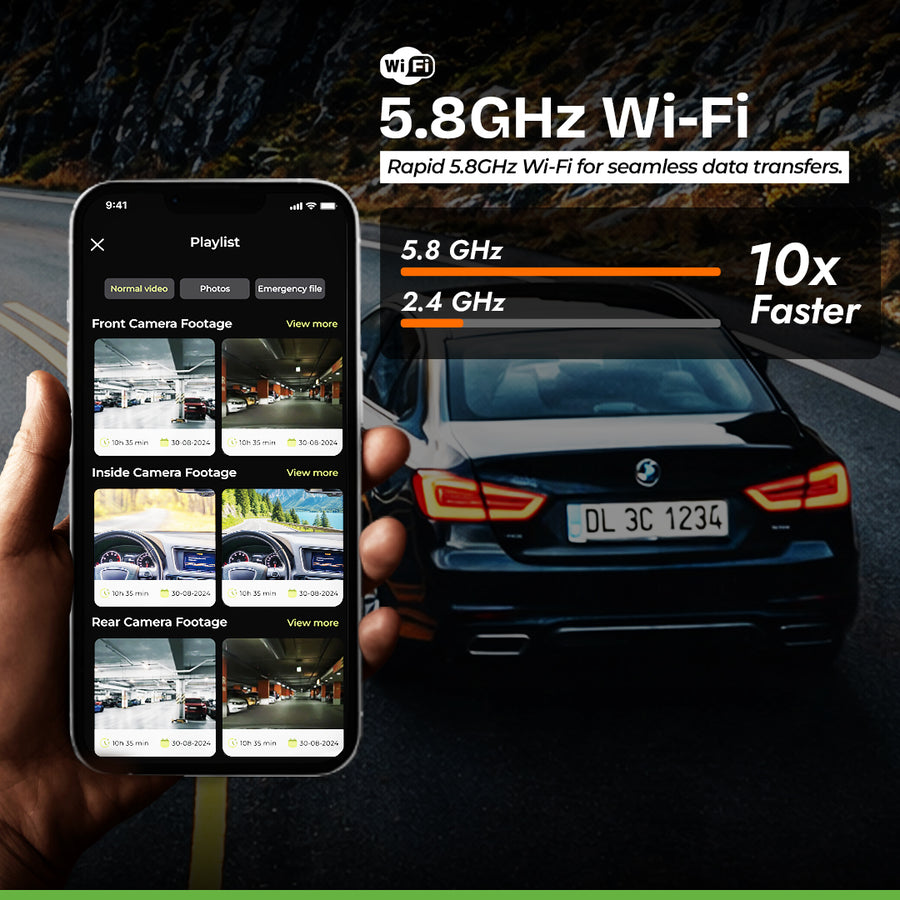 PRONOD WiFi Hidden Dashcam for Cars | 2K Front & 1K Rear Dual Camera | Night Vision | 24H Parking Mode | G-Sensor | Loop Recording | App Control