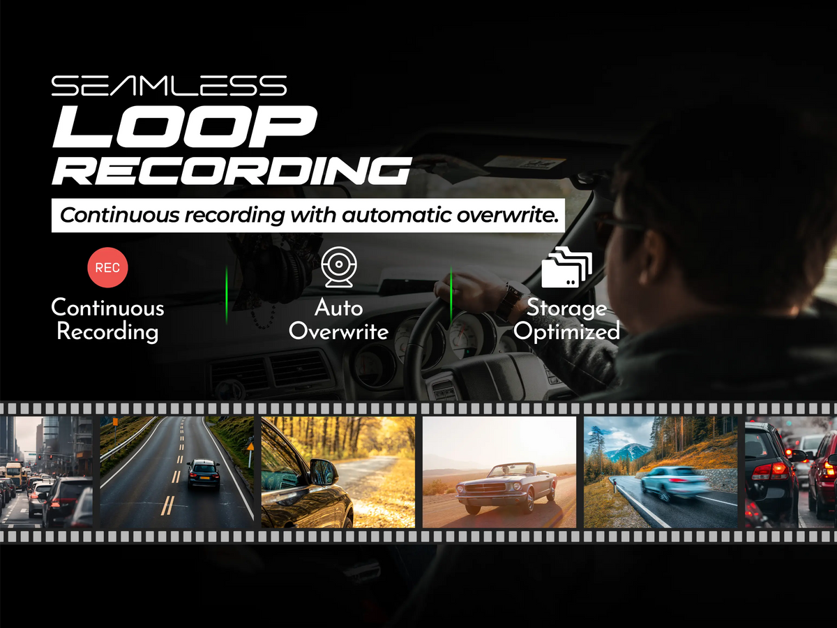 PRONOD 360° Rotatable Dash Cam for Car Front (1080P) | Dashcam for Car with Mic, 1080p Full HD Resolution, Night Vision, WiFi App and Voice Control, G-Sensor, Supports 128GB