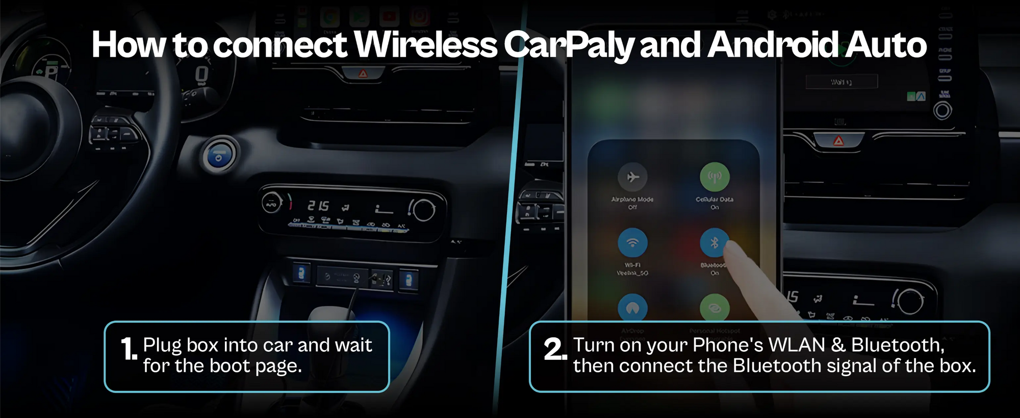 PRONOD AI Box Wireless Carplay Adapter | Stream YouTube, Netflix, Hotstar with Android Auto Wireless Adapter in Car Screen | Qualcomm Octacore, Android 13-4GB+64GB | Supports 4G Sim- Plug and Play
