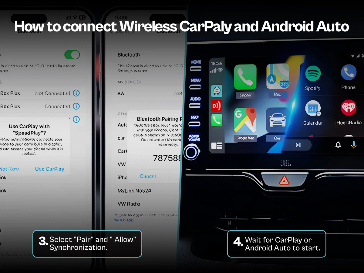 PRONOD AI Box Wireless Carplay Adapter | Stream YouTube, Netflix, Hotstar with Android Auto Wireless Adapter in Car Screen | Qualcomm Octacore, Android 13-4GB+64GB | Supports 4G Sim- Plug and Play