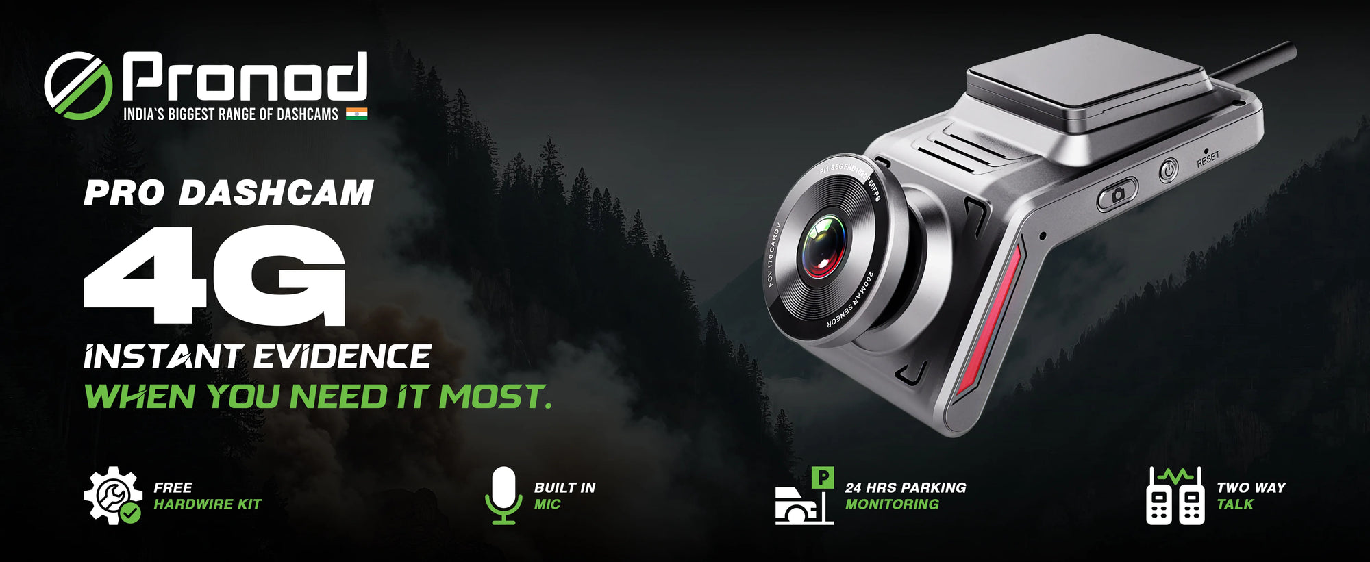 Pronod 3" 4G Dash Cam - Imperial Series