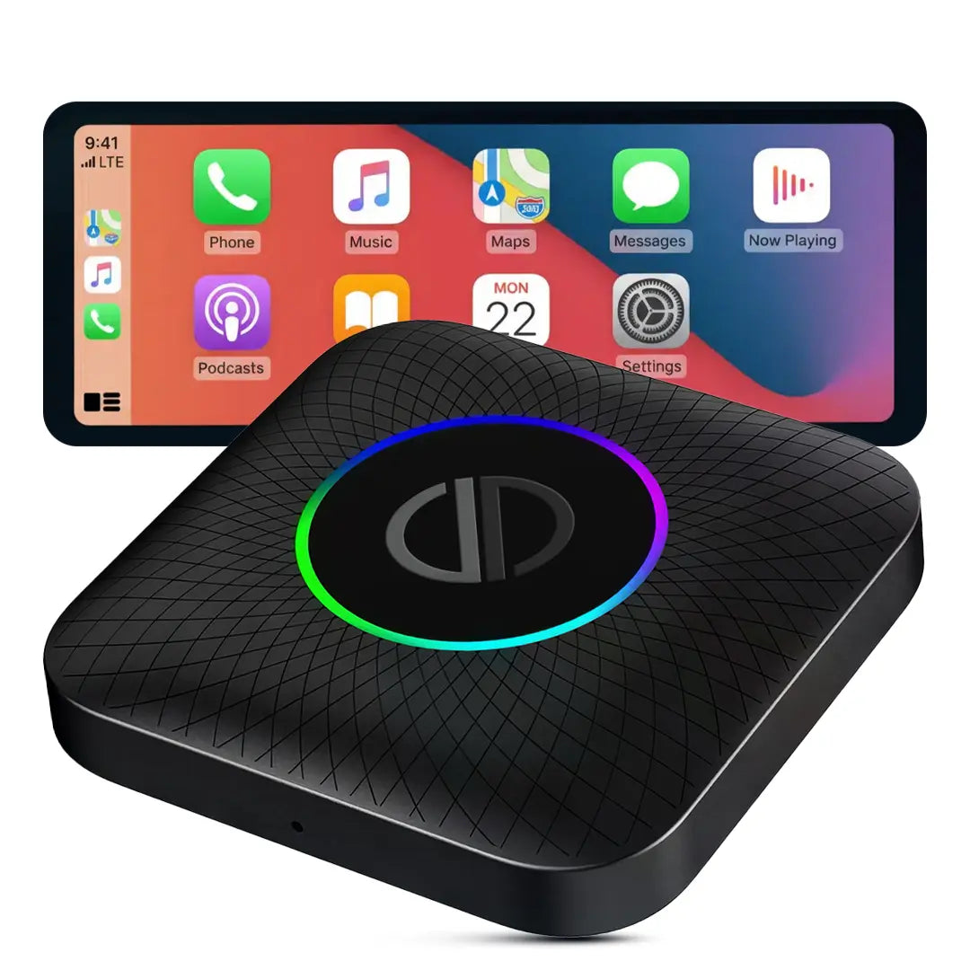 PRONOD AI Box Wireless Carplay Adapter | Stream YouTube, Netflix, Hotstar with Android Auto Wireless Adapter in Car Screen | Qualcomm Octacore, Android 13-4GB+64GB | Supports 4G Sim- Plug and Play