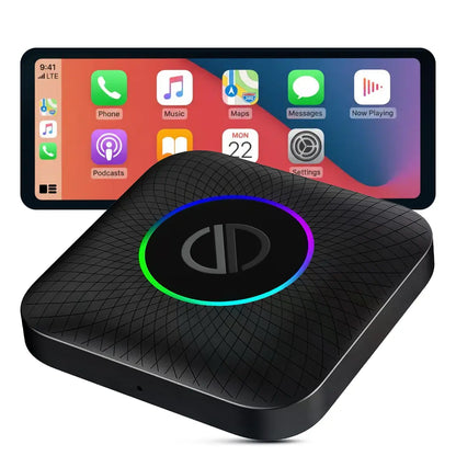 PRONOD AI Box Wireless Carplay Adapter | Stream YouTube, Netflix, Hotstar with Android Auto Wireless Adapter in Car Screen | Qualcomm Octacore, Android 13-4GB+64GB | Supports 4G Sim- Plug and Play