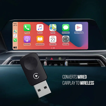 PRONOD REVV Wireless CarPlay & Android Auto Adapter | Converts Wired CarPlay & Android Auto to Wireless | Plug & Play | Auto Reconnect | Bluetooth & 5GHz Wi-Fi | USB Adapter for Factory CarPlay Vehicles
