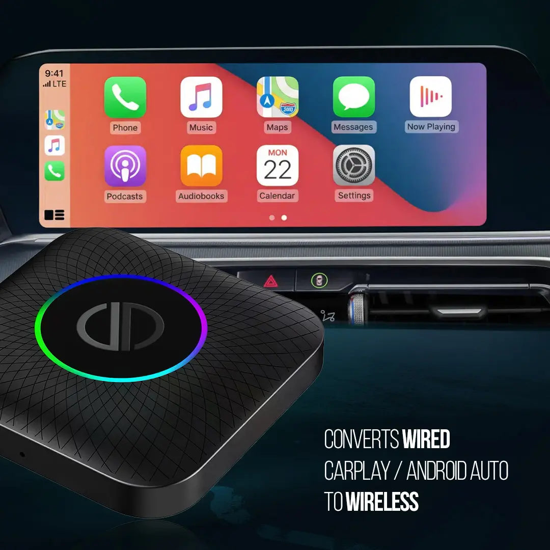 PRONOD AI Box Wireless Carplay Adapter | Stream YouTube, Netflix, Hotstar with Android Auto Wireless Adapter in Car Screen | Qualcomm Octacore, Android 13-4GB+64GB | Supports 4G Sim- Plug and Play