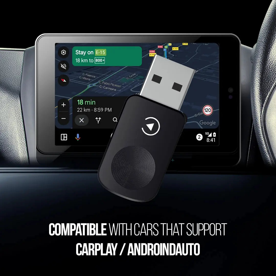 PRONOD REVV Wireless CarPlay & Android Auto Adapter | Converts Wired CarPlay & Android Auto to Wireless | Plug & Play | Auto Reconnect | Bluetooth & 5GHz Wi-Fi | USB Adapter for Factory CarPlay Vehicles