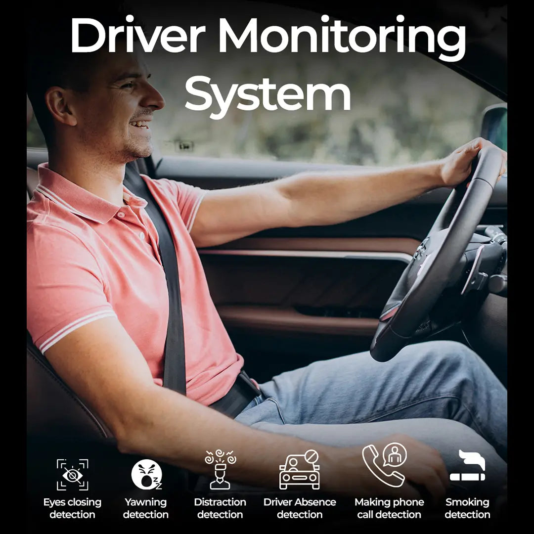 PRONOD 4GX 1K+720P+720P Dash Cam for Car Front and Rear | Dashcam for Car with Mic | Night Vision, G-Sensor, ADAS | SOS Button, Driver Monitoring System | Live GPS Tracking, Supports 512GB