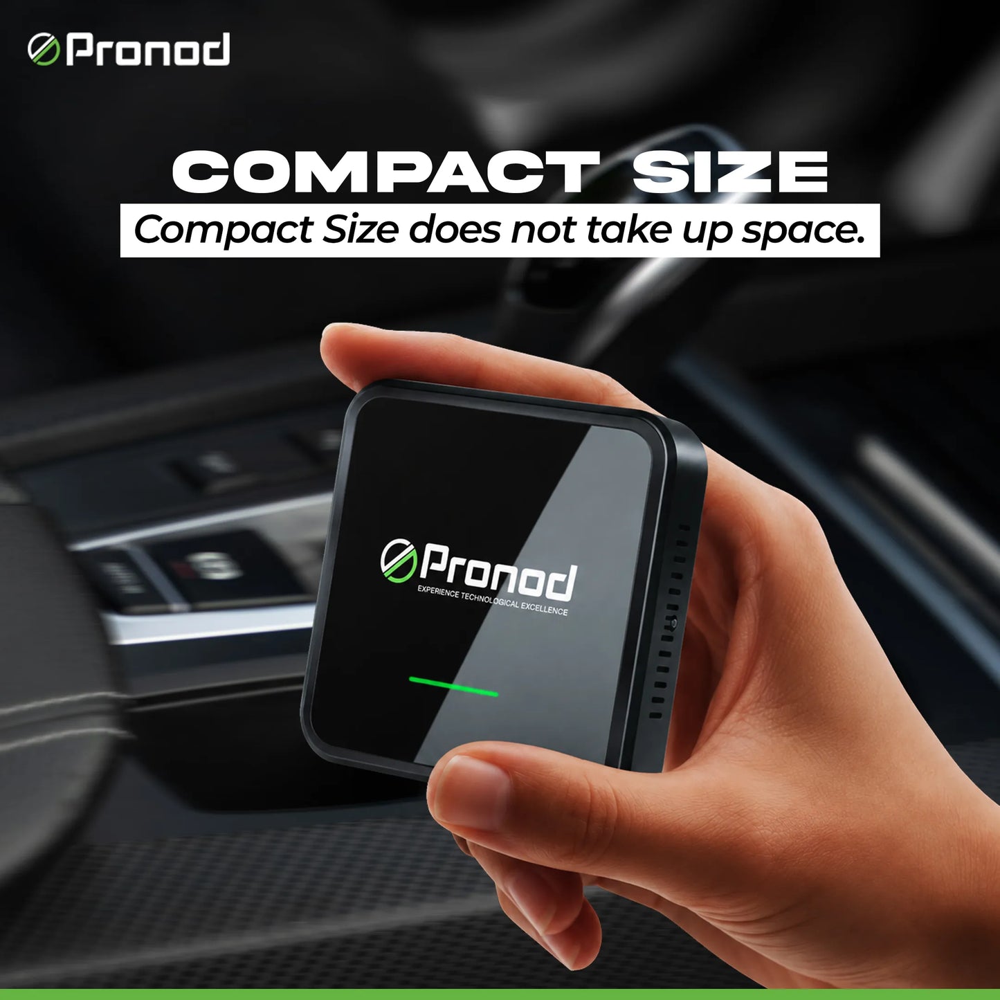 PRONOD VORTEX Wireless CarPlay AI Box | Android 13 | Qualcomm Snapdragon SM6225 Octa-Core | 4GB RAM + 64GB ROM | Wireless Apple CarPlay & Android Auto | Plug & Play | Supports OTT Apps & GPS