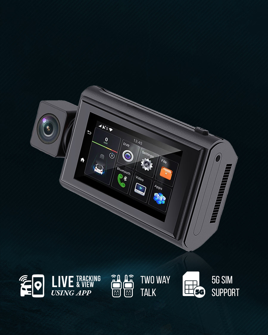 PRONOD 1K+1K Dual Dash Cam for Car Front and Rear | Dashcam for Car with Mic, 3" Touch Screen, Live GPS Tracking, Night Vision, WiFi App Control, G-Sensor, 24H Parking Mode, Supports 256GB