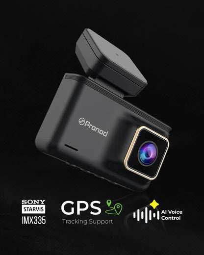 PRONOD 3K (2K+1K) Dash Cam for Car Front and Rear | Dashcam for Car with Mic | AI Voice Control, ADAS, Sensor, GPS Tracking, WiFi App, 24H Parking Mode, Supports 512GB (X2)