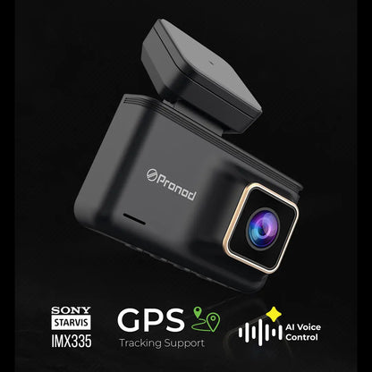 PRONOD 3K (2K+1K) Dash Cam for Car Front and Rear | Dashcam for Car with Mic | AI Voice Control, ADAS, Sensor, GPS Tracking, WiFi App, 24H Parking Mode, Supports 512GB (X2)