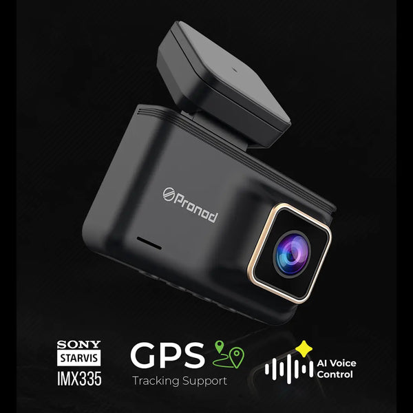 PRONOD 3K (2K+1K) Dash Cam for Car Front and Rear | Dashcam for Car with Mic | AI Voice Control, ADAS, Sensor, GPS Tracking, WiFi App, 24H Parking Mode, Supports 512GB (X2)
