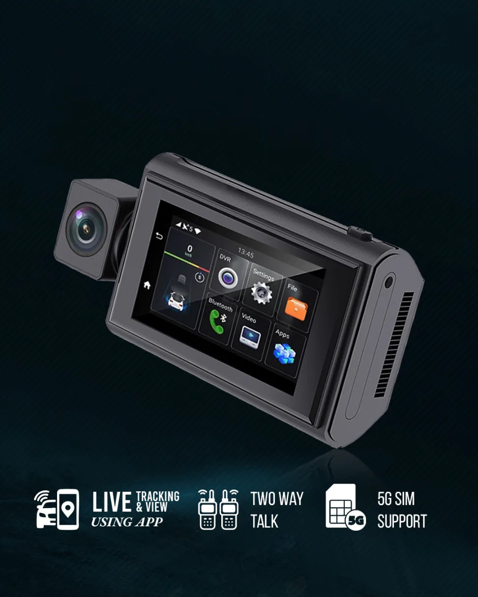 PRONOD 1K+1K Dual Dash Cam for Car Front and Rear | Dashcam for Car with Mic, 3" Touch Screen, Live GPS Tracking, Night Vision, WiFi App Control, G-Sensor, 24H Parking Mode, Supports 256GB