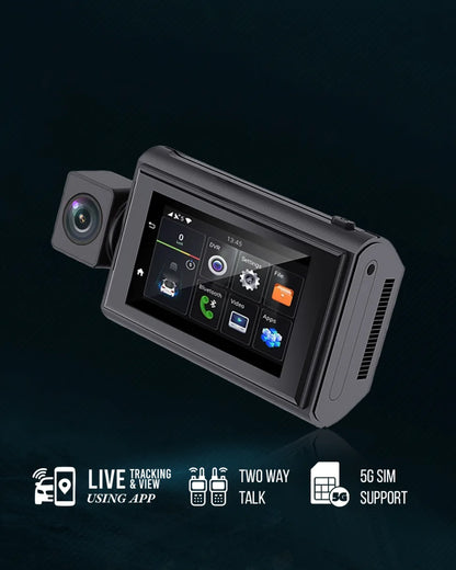 PRONOD 1K+1K Dual Dash Cam for Car Front and Rear | Dashcam for Car with Mic, 3" Touch Screen, Live GPS Tracking, Night Vision, WiFi App Control, G-Sensor, 24H Parking Mode, Supports 256GB