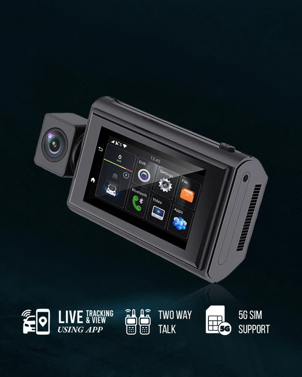 PRONOD 1K+1K Dual Dash Cam for Car Front and Rear | Dashcam for Car with Mic, 3" Touch Screen, Live GPS Tracking, Night Vision, WiFi App Control, G-Sensor, 24H Parking Mode, Supports 256GB