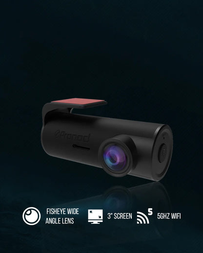 PRONOD PRO Z-2K Dash Cam for Car Front Only | 360° Rotatable Dashcam for Car with Mic | Night Vision, WiFi App Control, G-Sensor | 24H Parking Mode, Supports 128GB | Free Hardwire Kit