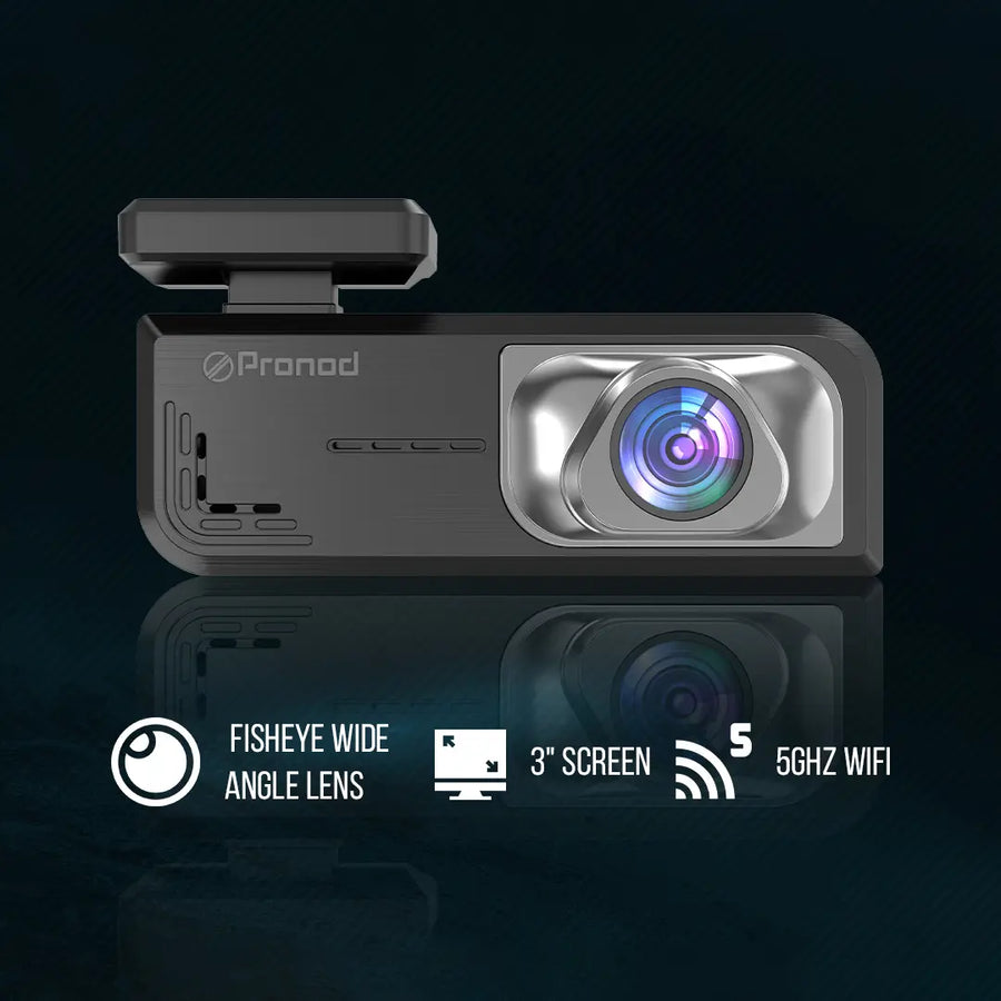 PRONOD Dashcam for Car | 1.5” Screen Night Vision, WiFi & App Control | G-Sensor, 24/7 Parking Mode, Loop Recording, Time-Lapse | Built-in Mic, 170° Wide Angle | Supports 512GB | Free Hardwire Kit