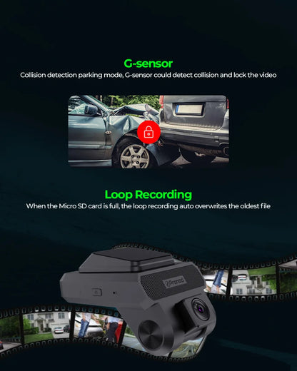 PRONOD 4GX 1K+720P+720P Dash Cam for Car Front and Rear | Dashcam for Car with Mic | Night Vision, G-Sensor, ADAS | SOS Button, Driver Monitoring System | Live GPS Tracking, Supports 512GB