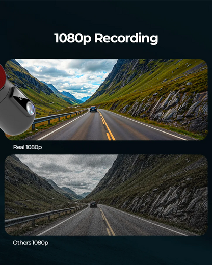 PRONOD 360° Rotatable Dash Cam for Car Front (1080P) | Dashcam for Car with Mic, 1080p Full HD Resolution, Night Vision, WiFi App and Voice Control, G-Sensor, Supports 128GB